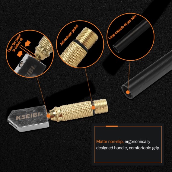 Precision Oil Feed Glass Cutter for Clean and Accurate Cuts | KSEIBI