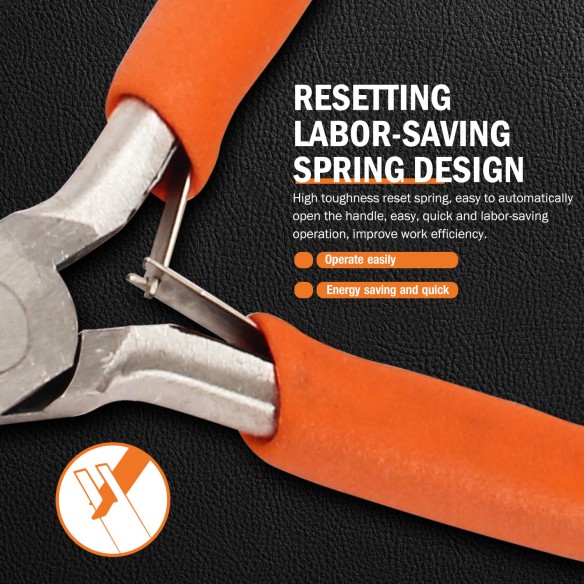 "Alicate de Nariz Longo Mini em PVC Resistente | KSEIBI"