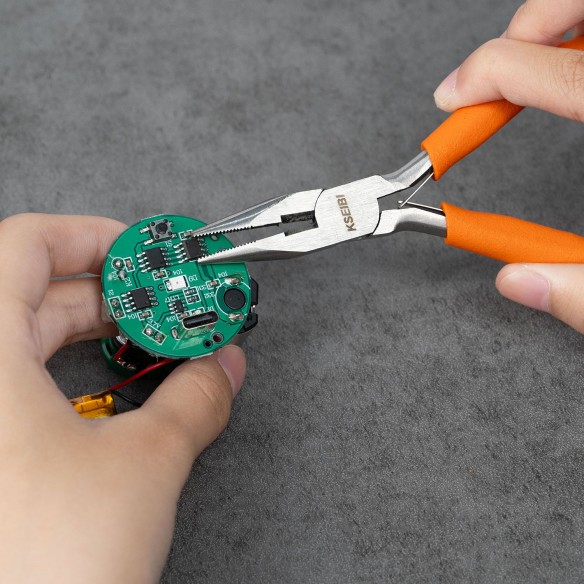 Alicate De Nariz Longo Mini em PVC para trabalhos precisos | KSEIBI