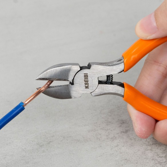 High-Quality Mini Diagonal Cutting Plier/PVC for Precision Cuts | KSEIBI