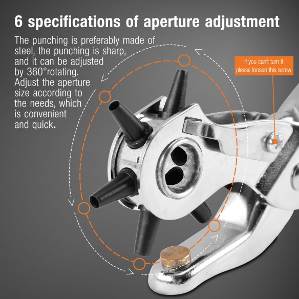 Durable Leather Punch Tool for Precise Hole Punching | KSEIBI