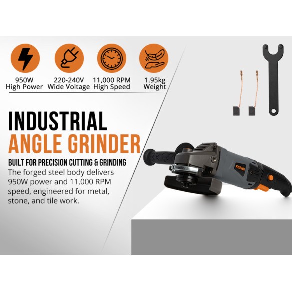 Meuleuse d'angle KWS 95-125 L, 125mm, 950W pour travaux précis | KSEIBI