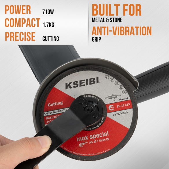 Amoladora Angular KWS 71-100 de 100mm, 750W | KSEIBI