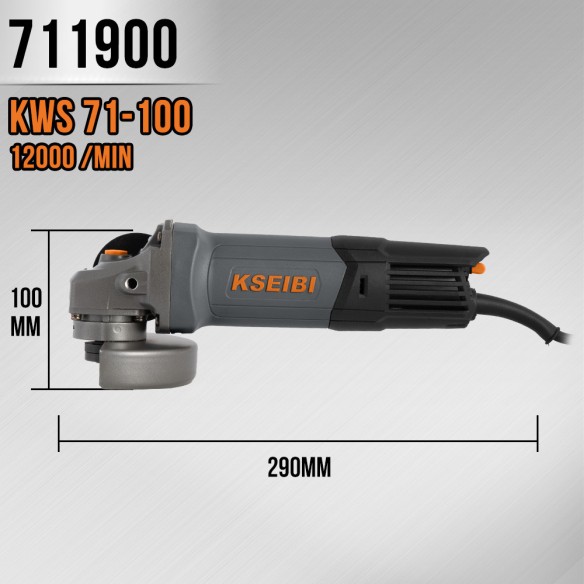 Rebarbadora Angular Kws 71-100: Potência de 750w e Disco de 100mm | KSEIBI