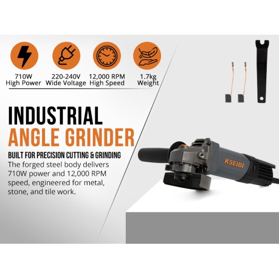 High-performance 100mm Angle Grinder for Precision Cutting and Grinding | KSEIBI