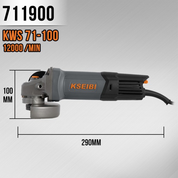 Rebarbadora Angular Kws 71-100: Potência de 750w e Disco de 100mm | KSEIBI