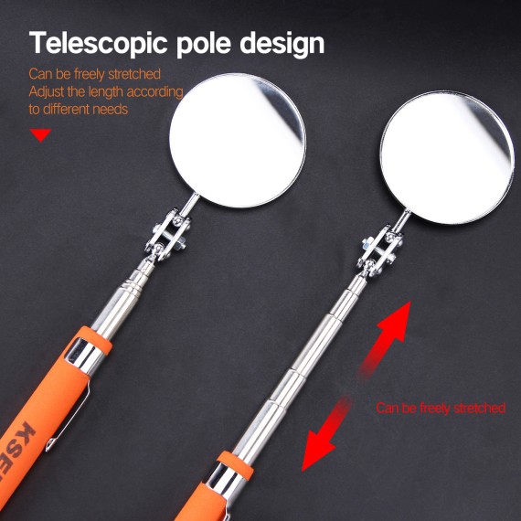 Adjustable Inspection Mirror for Hard-to-Reach Areas | KSEIBI