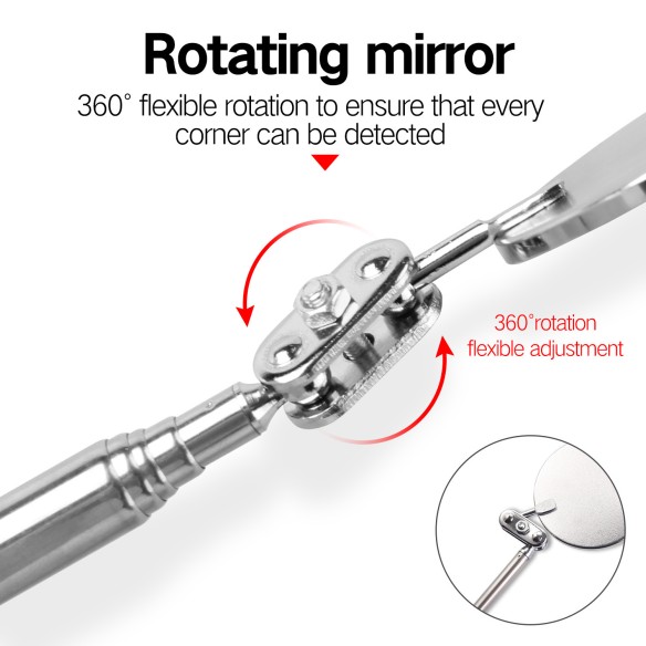 Adjustable Inspection Mirror for Hard-to-Reach Areas | KSEIBI