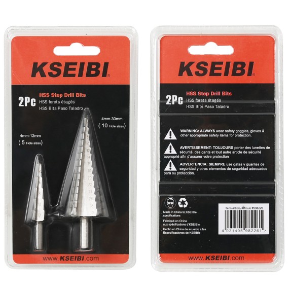 High-Quality HSS Step Drill Bits Set for Precision Drilling | KSEIBI