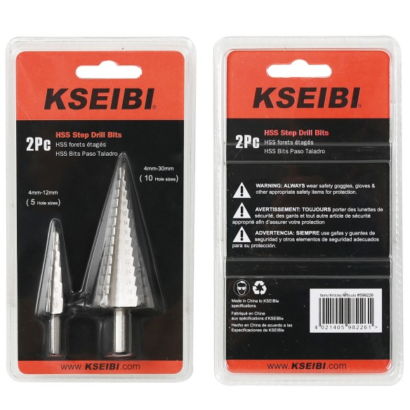 High-Quality HSS Step Drill Bits Set for Precision Drilling | KSEIBI