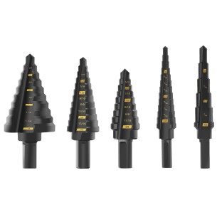 High-Speed Steel Step Drill Bit Set for Precision Drilling | KSEIBI
