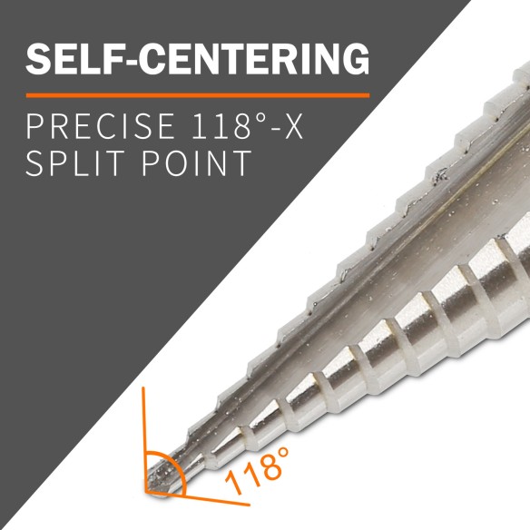 Conjunto de Brocas de Etapas HSS - Ideal para Metal | KSEIBI