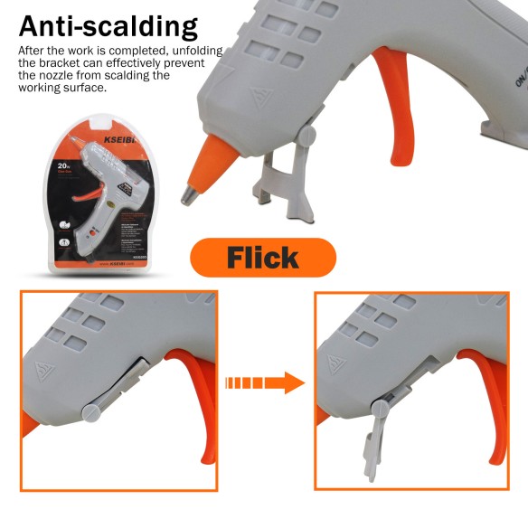 High Quality KGG 20D Glue Gun - Dual Temp, 20W Power | KSEIBI