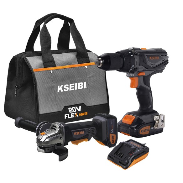 Kit combo d'outils électriques KCB 20V 2B-242 pour bricoleurs passionnés | KSEIBI