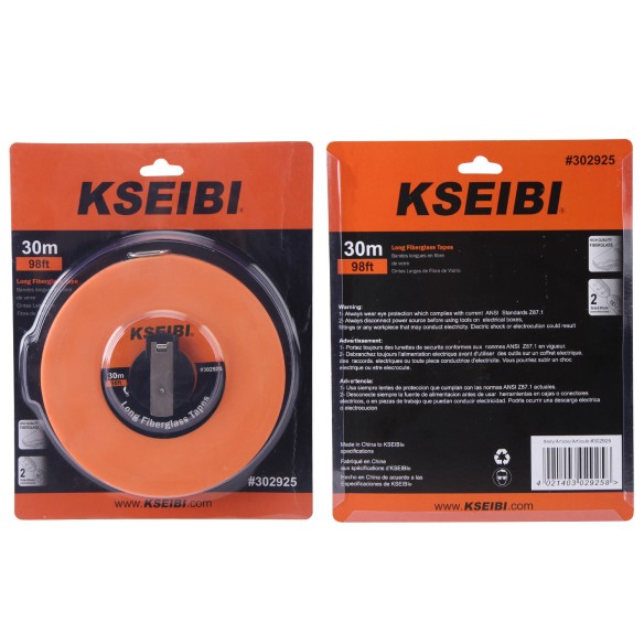 高精度长玻璃纤维卷尺，适用于测量各种距离 | KSEIBI
