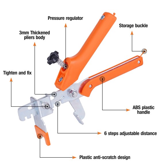 Effortlessly Install Tile Leveling Systems with Precision Pliers | KSEIBI
