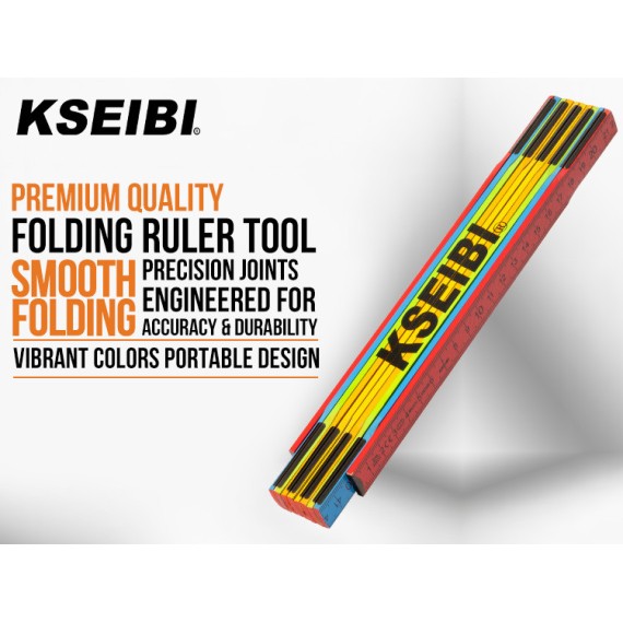 Premium Wooden Folding Ruler for Accurate Measurements | KSEIBI