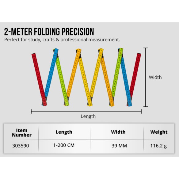 "Premium Wooden Folding Ruler for Accurate Measurements | KSEIBI"