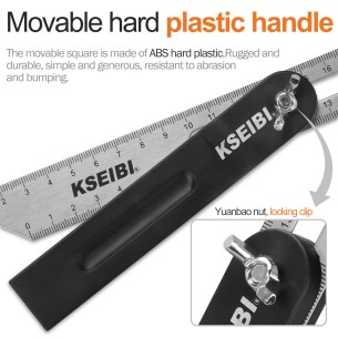 Premium Wood Working Sliding Bevel Ruler for Precision Measurements | KSEIBI 2