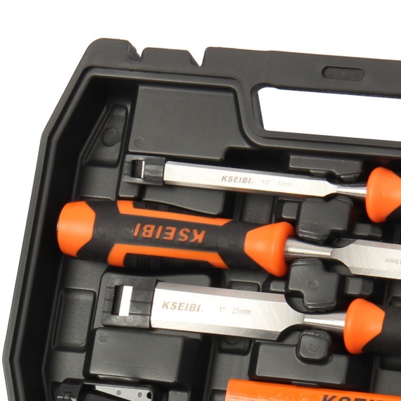 Juego de cinceles para madera ProGrip 12-pc. de alta calidad | KSEIBI