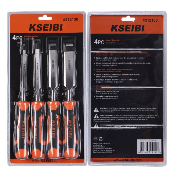 Premium Wood Chisel Set ProGrip for Precision Woodworking | KSEIBI