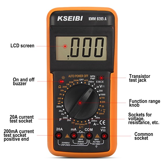 High-Precision Voltage Tester with LCD Screen for Accurate Readings | KSEIBI