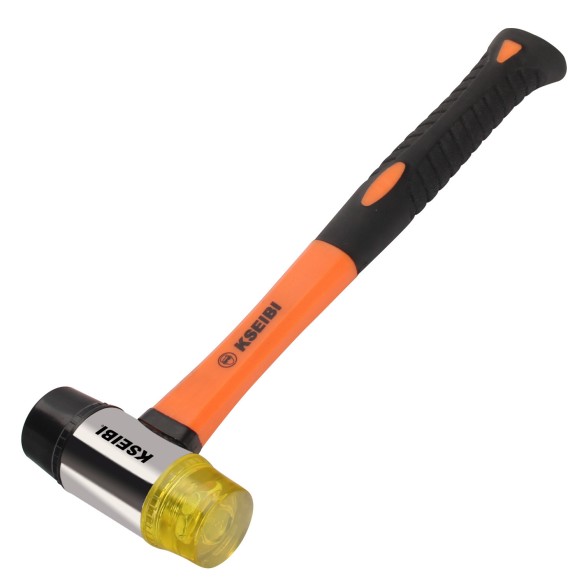 Durable Two Way Rubber Mallet ProGrip for Precision Work | KSEIBI