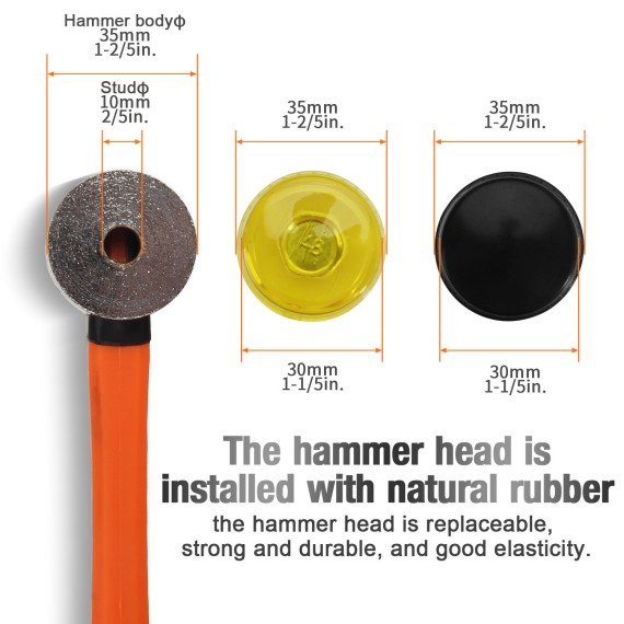 چکش لاستیکی دوطرفه با دسته پروگریپ - برند کسیبی | KSEIBI