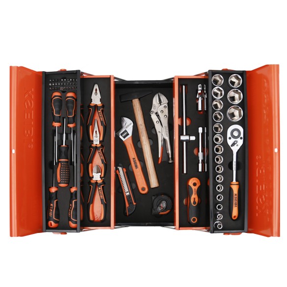 "Premium Tool Box with 5 Compartments for Machinest Tool Set | KSEIBI"