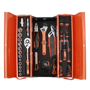 Tool Box 3compartments Machinest Tool Set 62PCS
