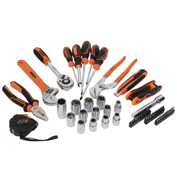 高品质3层工具箱套装，62件工具配件 | KSEIBI