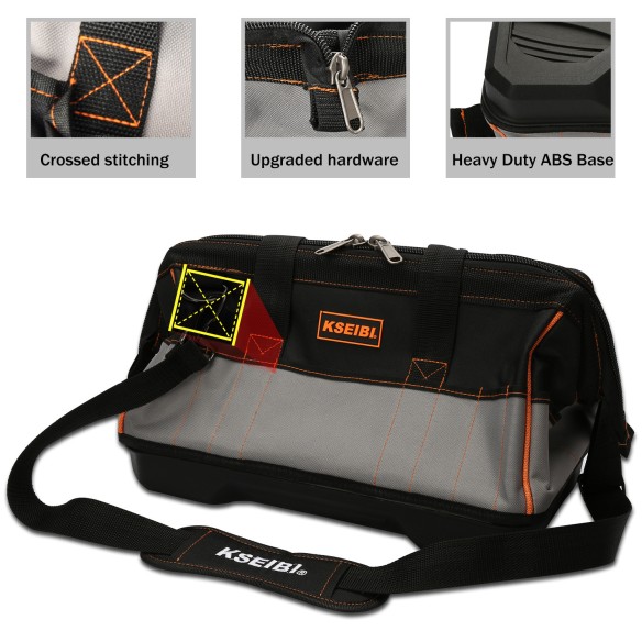 Robuste Werkzeugtasche mit geschlossenem Design und Kunststoffboden | KSEIBI
