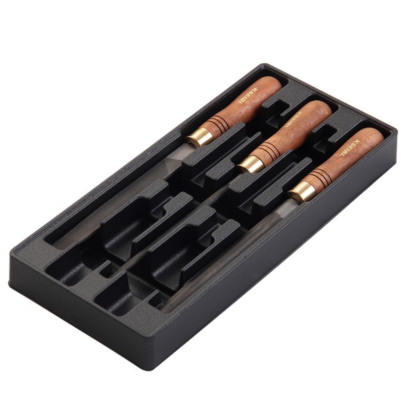 طقم مبارد فولاذية OPTIWOOD (3 قطع) لتحضير الطعام بسهولة ودقة | KSEIBI