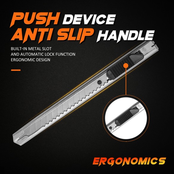 Cutter din aluminiu cu lamă detașabilă 9 mm de calitate superioară | KSEIBI