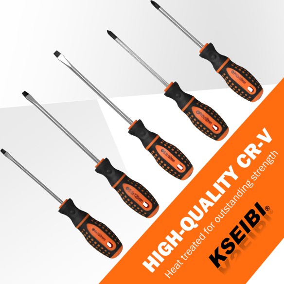 Set cacciaviti a taglio e phillips 865, 5 pz (espositore) per lavori precisi | KSEIBI