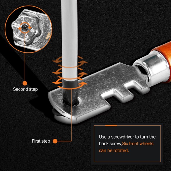 Hochwertiger Glasschneider mit 6 Rädern und Holzgriff | KSEIBI