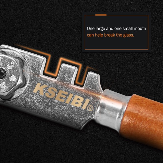 Tagliavetro a 6 rotelle professionale con manico in legno | KSEIBI