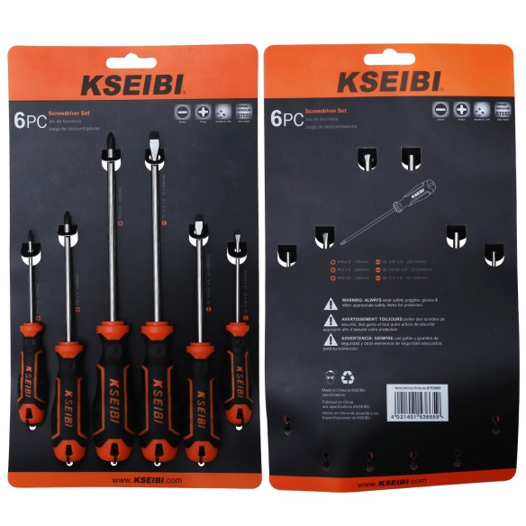 Juego de destornilladores plano y philips 865 | KSEIBI