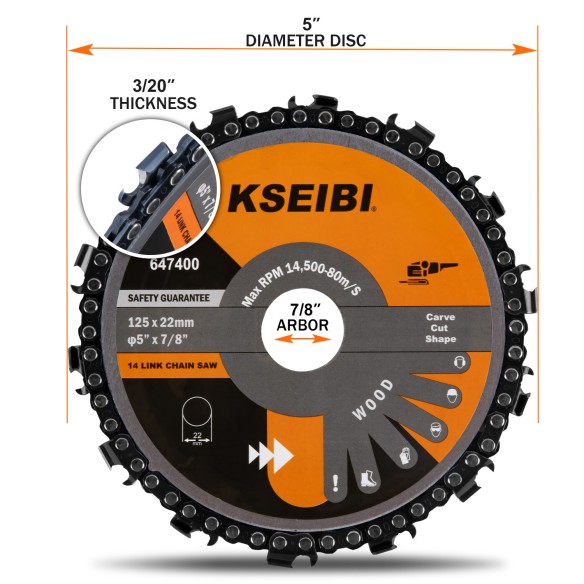 Lâmina de Serra de Corrente para Entalhar Madeira de Alta Qualidade | KSEIBI
