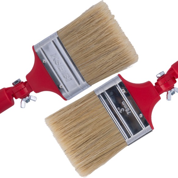 Pincel de Pintura com Cerdas Brancas e Cabo Giratório de Alta Qualidade | KSEIBI