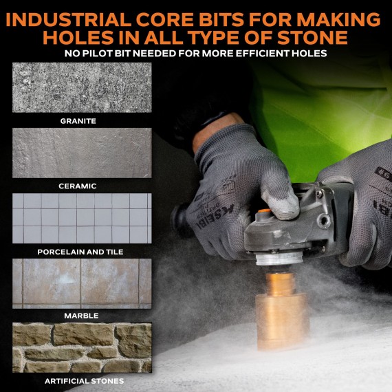 Miez diamantat brazat în vid pentru tăierea betonului | KSEIBI