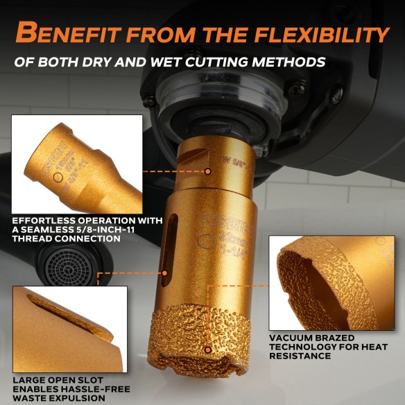 Premium Vacum Brazed Diamond Core Bits for Precision Drilling | KSEIBI