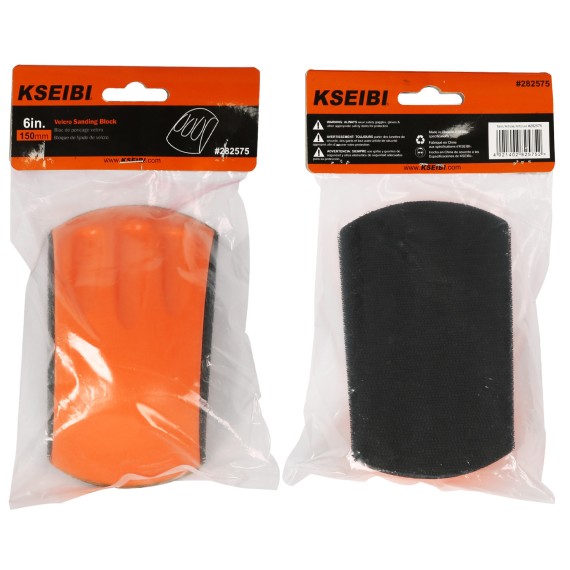 Bloque de Lijado con Velcro para Trabajos de Carpintería | KSEIBI