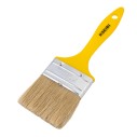 Premium Plastic Handle White Paint Brush - Yellow for Professional Painting | KSEIBI