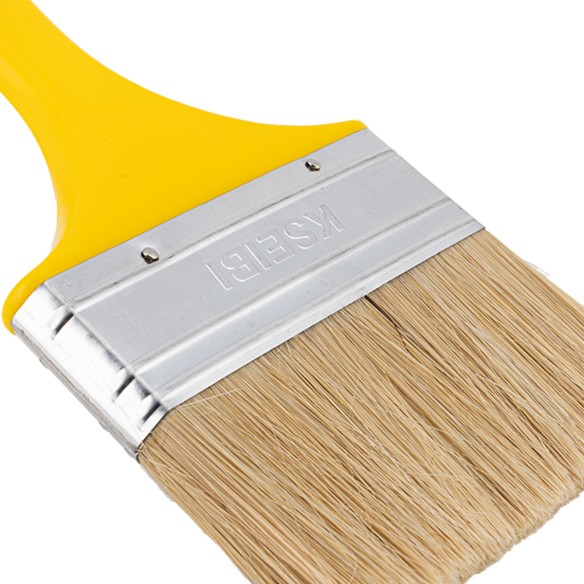 Pennello con manico bianco-giallo 20mm per verniciatura | KSEIBI