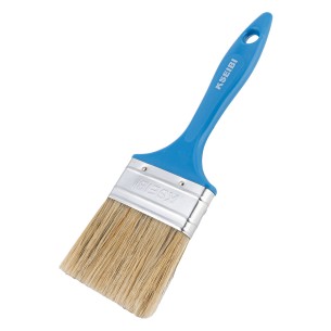 Plastic Handle White Paint Brush - Light Blue