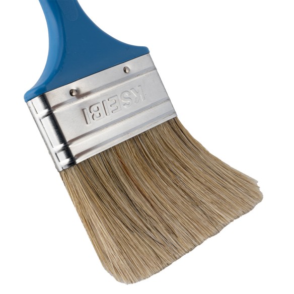 Pincel de Pintura com Cabo de Plástico Branco - Azul Claro 20mm para Artesanato | KSEIBI