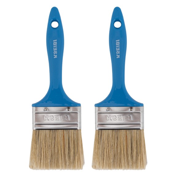 Pincel de Pintura com Cabo de Plástico Branco - Azul Claro 20mm para Artesanato | KSEIBI