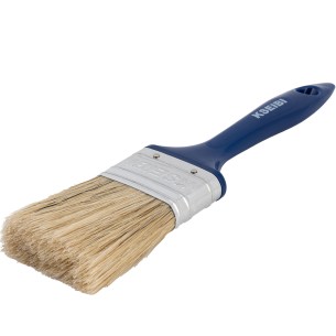 Plastic Handle White Paint Brush - Dark Blue