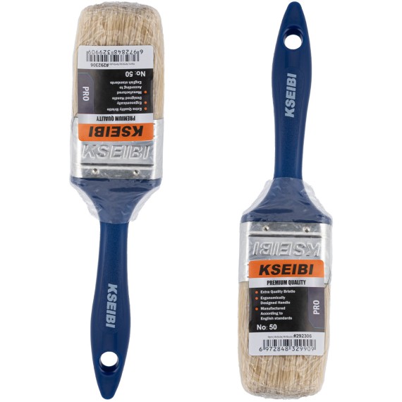 High-Quality Plastic Handle White Paint Brush for Precise Detailing | KSEIBI